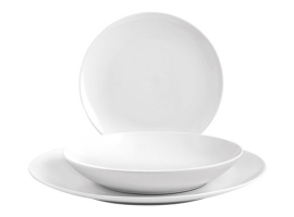 SERVICE DE TABLE 18 PIÈCES NOUVEAU EN PORCELAINE OSSEUSE