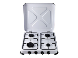 CUISINIÈRE À GAZ PORTABLE À 4 BRÛLEURS AVEC COUVERCLE