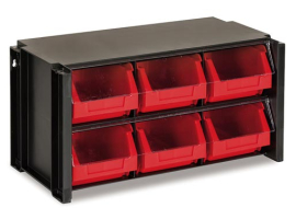 TRIEUR EN PLASTIQUE NOIR EMPILABLE