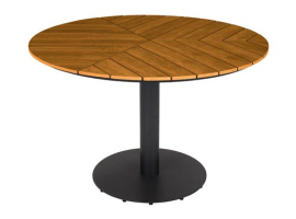 TABLE EN MÉTAL POLYWOOD NOIR/BOIS
