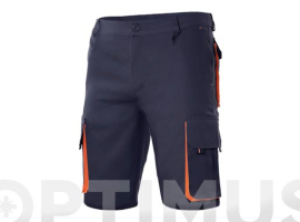 BERMUDA EN COTON POLYESTER MULTIPOCHES