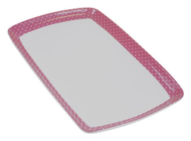 PLATEAU EN PORCELAINE DÉCORÉ 31X20