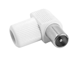 CONNECTEUR D'ANTENNE COAXIALE MÂLE COUDÉ 9,5MM