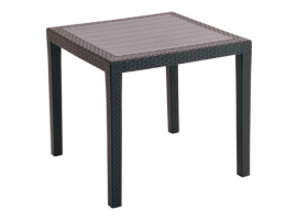 TABLE EN ROTIN KING ANTHRACITE