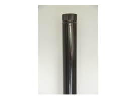 TUBE DE CHEMINÉE LISSE VITRIFIÉ NOIR UNI