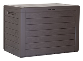 COFFRE EN RÉSINE BOÎTE À BOIS BRONZE 190 L