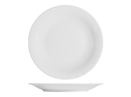 ASSIETTE EN PORCELAINE BLANCHE GRAVÉE