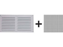 GRILLE BLANCHE SANS REBORD AVEC MOUSTIQUAIRE