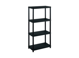 ÉTAGÈRE EN RÉSINE NOIRE 4 ÉTAGÈRES (INCL.)