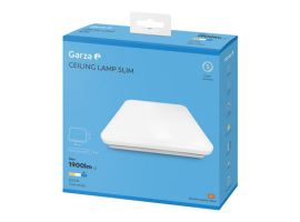 PLAFONNIER CARRÉ 24W 1900LM 6500K 33X33X7CM ABS WHITE