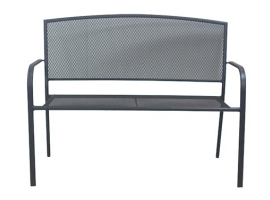 BANC DE JARDIN EN MÉTAL NOIR