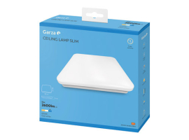 PLAFONNIER CARRÉ 32W 2600LM 6500K 38X38X7CM ABS BLANC
