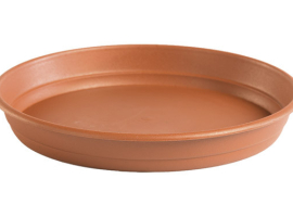 PLAT ROND EN FORME DE POT DE FLEURS 'GARDENIA