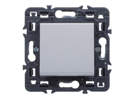 BOUTON POUSSOIR ELEC 9X9X3,8CM EMP ABS ALUM VALENA NEXT LEGRAND