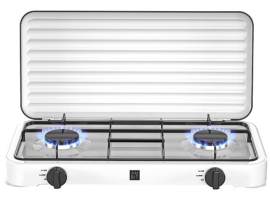 RÉCHAUD À GAZ DE CAMPING AVEC COUVERCLE