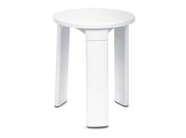 TABOURET DE BAIN EN PLASTIQUE BLANC