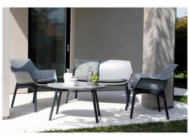 POLYPROPYLÈNE GRIS/ANTHRACITE GRIS SET