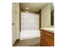 RIDEAU DE DOUCHE EN PVC TRANSPARENT CALDEA