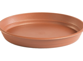 PLAT ROND EN FORME DE POT DE FLEURS 'GARDENIA