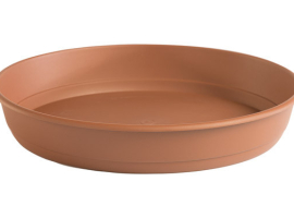 PLAT ROND EN FORME DE POT DE FLEURS 'GARDENIA