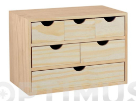 COMMODE EN PIN MULTI 28X40X20CM