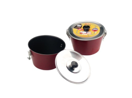 CASSEROLE AVEC COUVERCLE EN ACIER INOXYDABLE ET SERRURE