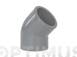 COUDE FEMELLE-FEMELLE 45º PVC À COLLER SOUS PRESSION