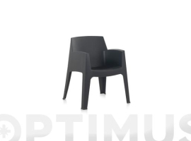 CHAISE MASTER EN RÉSINE ANTHRACITE