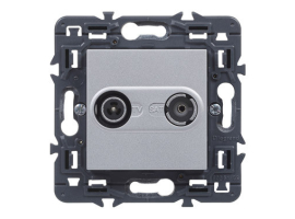 TV BASE ELEC 9X9X3,8CM EMP FINAL ABS END ALUM VALENA NEXT LEGRAN