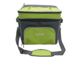GLACIÈRE DE CAMPING FLEXIBLE VERT ET GRIS