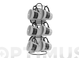 SET DE TASSES À CAFÉ/COUPE 6 PCS AVEC SUPPORT