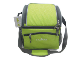 GLACIÈRE DE CAMPING FLEXIBLE VERT ET GRIS