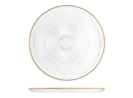 TRÉSOR PLAQUE DE VERRE GRAVÉE ET DORÉE