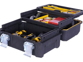 BOÎTE À OUTILS ABS NOIR 1 PLATEAU