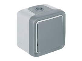 INTERRUPTEUR DE SURFACE GRIS IP55