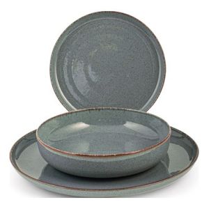 SERVICE DE TABLE 12 PIÈCES EN PORCELAINE PERLÉE