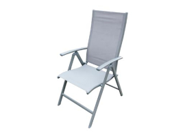 CHAISE DE POSITION ALUMINIUM TEXTILÈNE GRIS