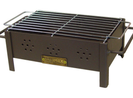 BARBECUE DE TABLE AU CHARBON DE BOIS AVEC GRILLE ZINGUÉE