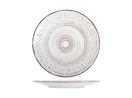 ASSIETTE EN GRÈS COUR BLANCHE