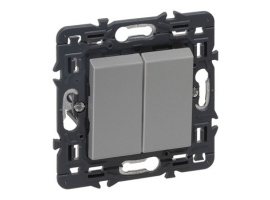 ELEC SWITCH 9X9X3,8CM EMP DB ABS ALUM VALENA NEXT LEGRAN