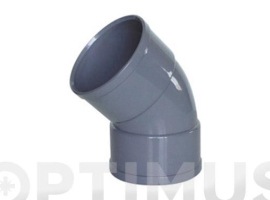 COUDE FEMELLE-FEMELLE 45º PVC ÉVACUATION
