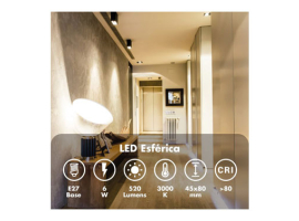 MINI LAMPE LED SPHÉRIQUE 550LM