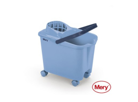 SEAU BLEU À ROULETTES