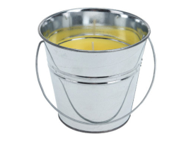 BOUGIE CUBE MÉTALLIQUE À LA CITRONNELLE